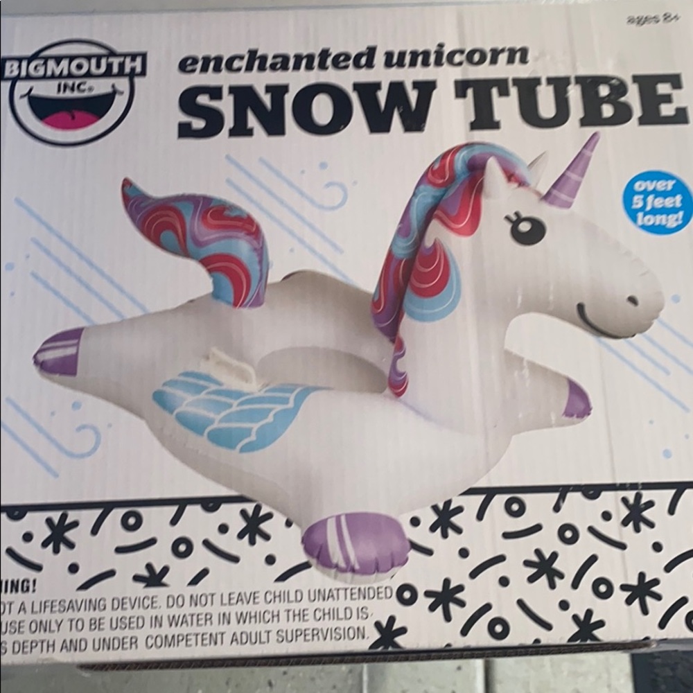 Snow tube unicorn by big mouth new
